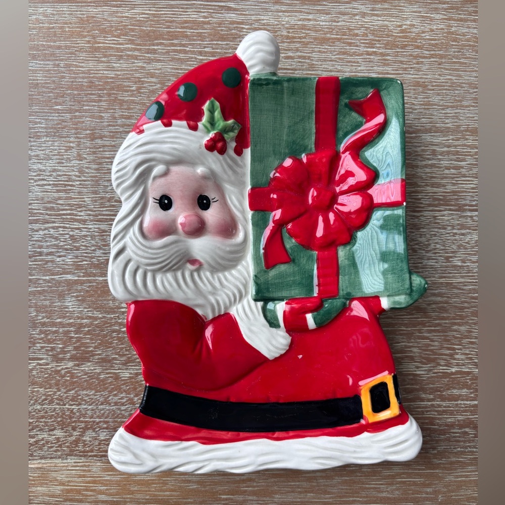 Fitz and Floyd Santa Claus Snack Plate